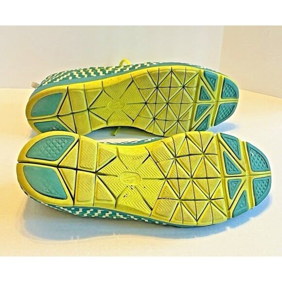 Nike Free 5.0 TR Fit 4 Woman Size‎ 11 Athletic Lime Green Blue Running Sneakers - Picture 6 of 8